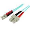 Startech.Com 2m Fiber Optic Cable Aqua - MM Duplex 50/125 - LSZH - LC/SC A50FBLCSC2